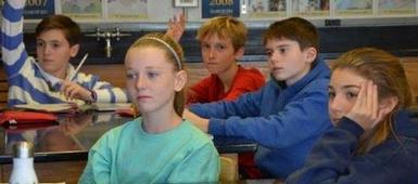 Sixth graders get tips from HS students