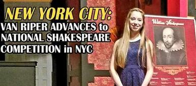 Senior Madeline Van Riper Advances to National Shakespeare Competition in NYC