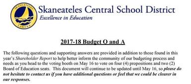 2017-2018 SCS Budget Q&A