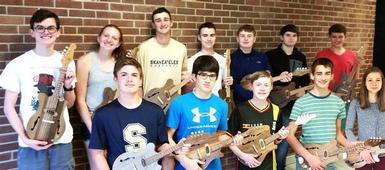 High School CIM Class Builds Electric Mandolins
