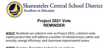 Project 2021 Vote Reminder: Details Here