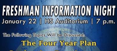 Freshman Information Night Set for January 22