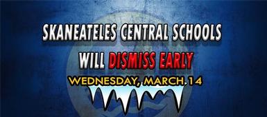 SCS to Dismiss Early - HS/MS (11am) - Elem. (12:15)