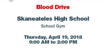 SCS Blood Drive Set for Thursday, April 19
