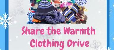 Extended to Monday Morning: Share the Warmth Clothing Drive