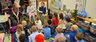 Fourth Graders Read at Waterman As Part of Holiday Giving