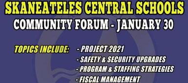 SCSD Community Forum Set for January 30 at 7 p.m.