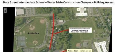 Water Main Construction Changes - State Street Intermediate School